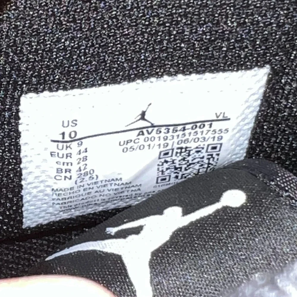 Air Jordan 1 Retro MCS Baseball Cleats Black Molded MEN'S 10 AV5354-001 NEW - Picture 15 of 15